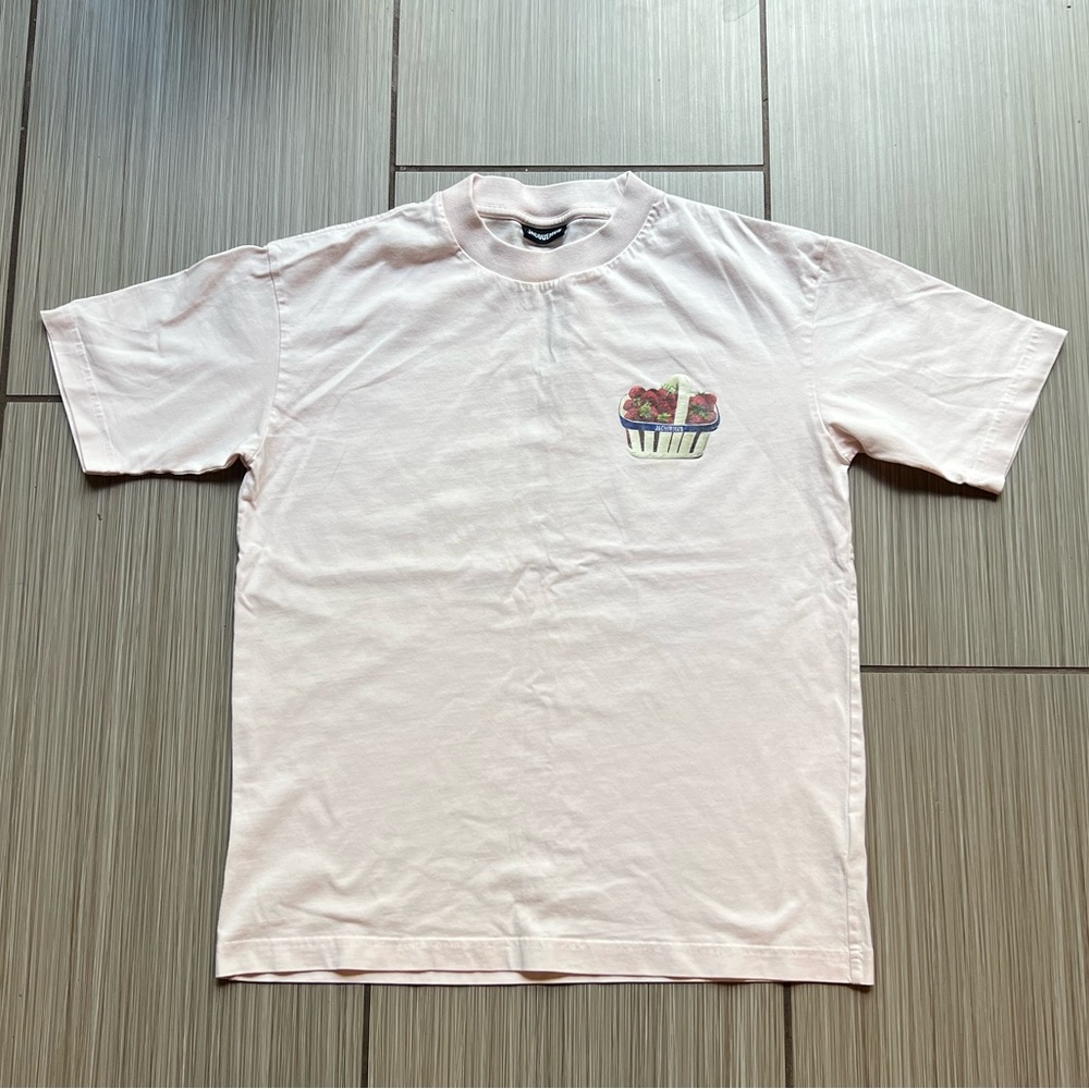 jacquemus women’s light pink t-shirt size XS